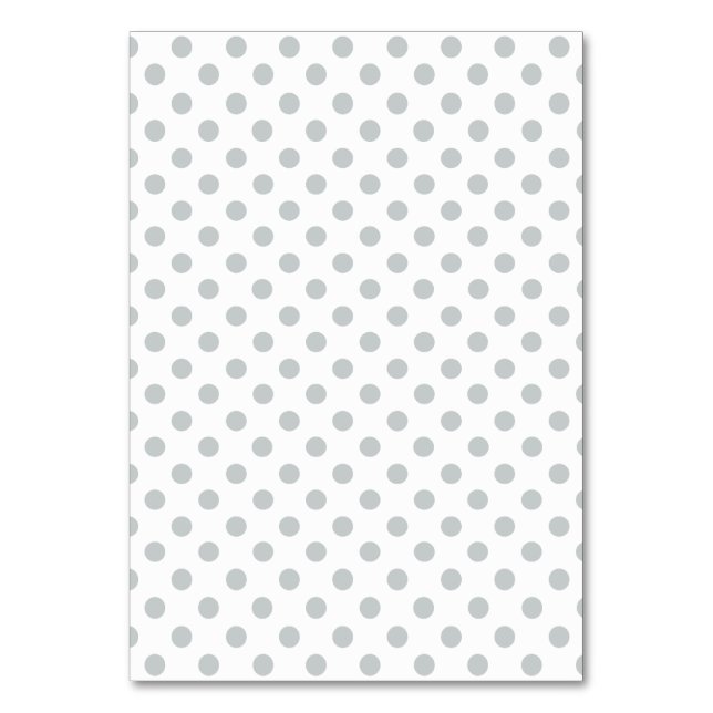 Change Grey Polka Dots Any Colour Click Customize Table Number (Front)