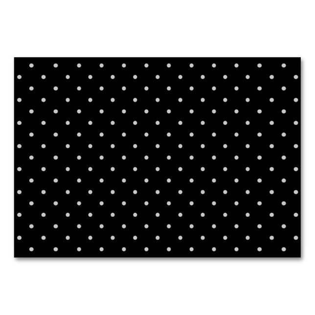 Change Grey Polka Dots Any Colour Click Customize Table Number (Front)