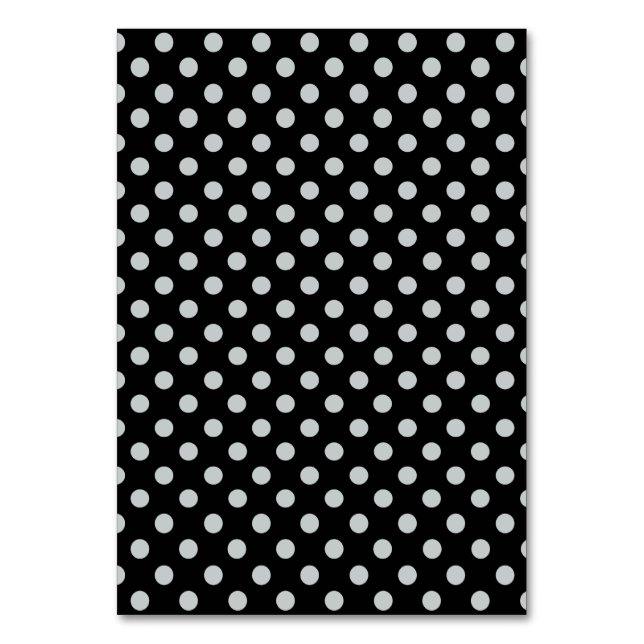 Change Grey Polka Dots Any Colour Click Customize Table Number (Front)