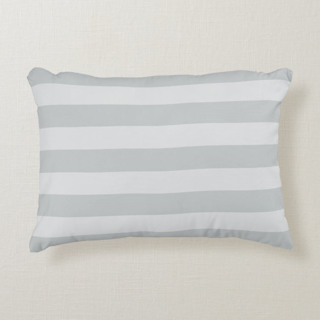 Change Grey Stripes to  Any Colour Click Customize Accent Pillow (Front)