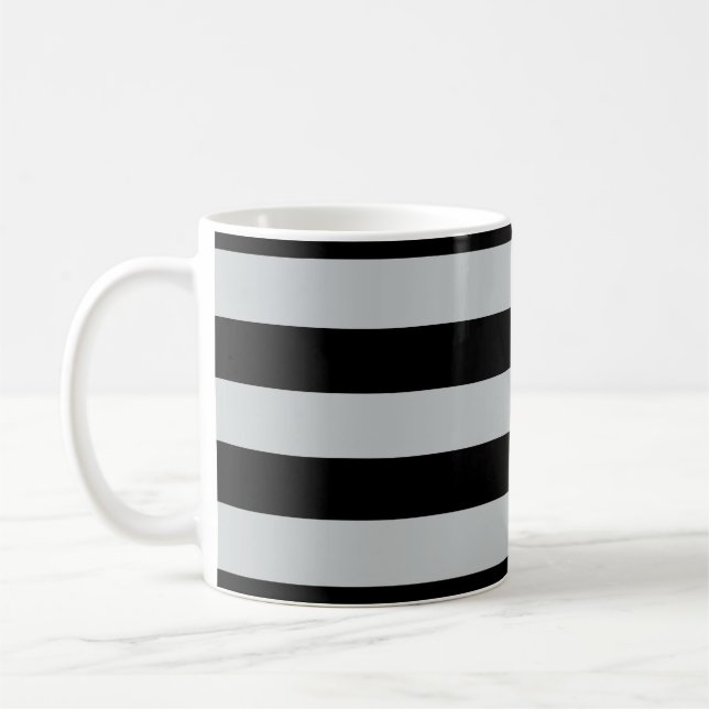 Change Grey Stripes to  Any Colour Click Customize Coffee Mug (Left)