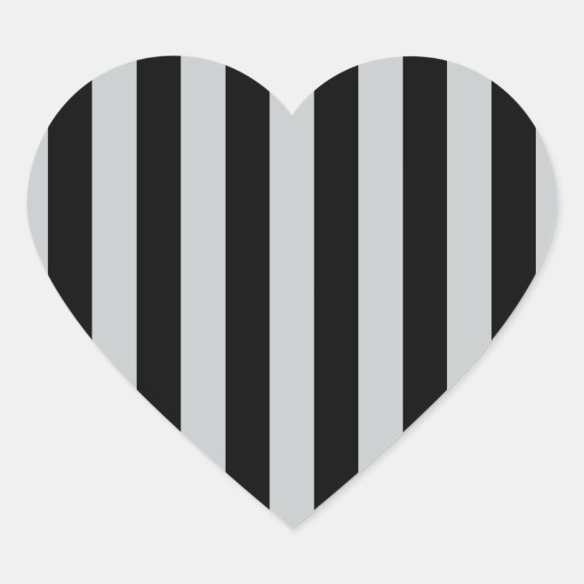 Change Grey Stripes to  Any Colour Click Customize Heart Sticker (Front)