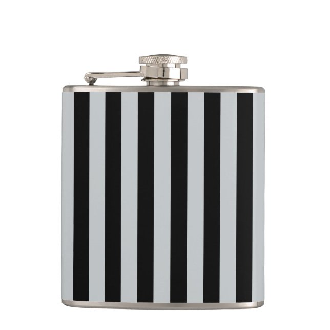 Change Grey Stripes to  Any Colour Click Customize Hip Flask (Front)