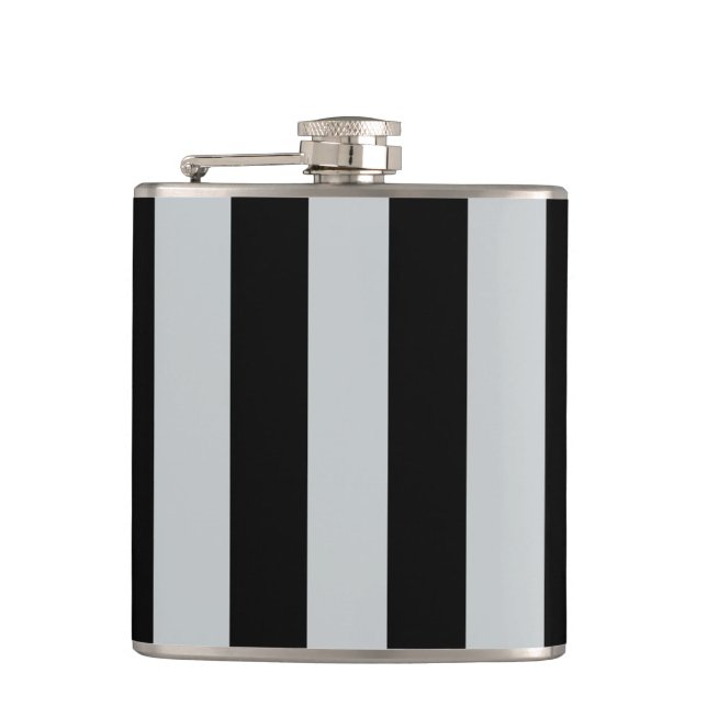 Change Grey Stripes to  Any Colour Click Customize Hip Flask (Front)