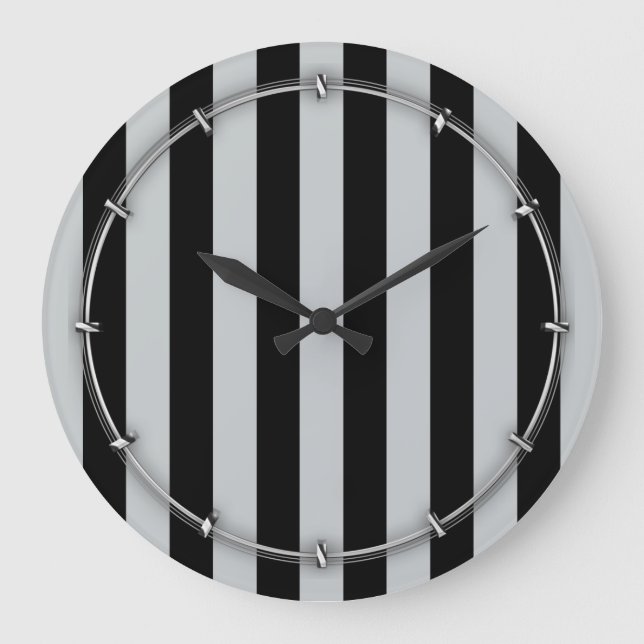 Change Grey Stripes to  Any Colour Click Customize Large Clock (Front)