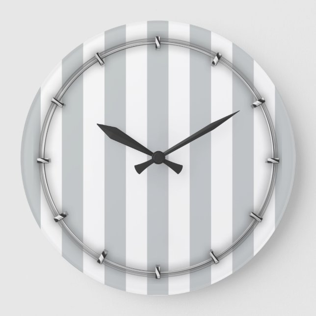 Change Grey Stripes to  Any Colour Click Customize Large Clock (Front)