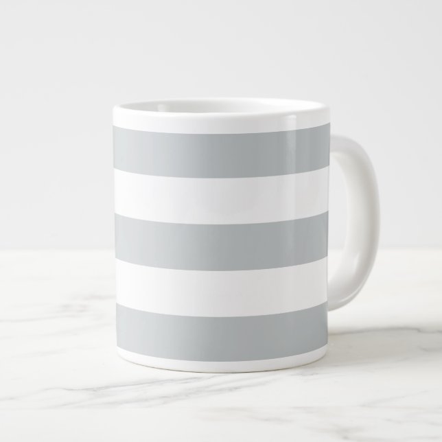 Change Grey Stripes to  Any Colour Click Customize Large Coffee Mug (Front Right)