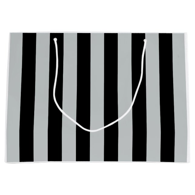 Change Grey Stripes to  Any Colour Click Customize Large Gift Bag (Front)