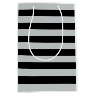 Change Grey Stripes to  Any Colour Click Customize Medium Gift Bag