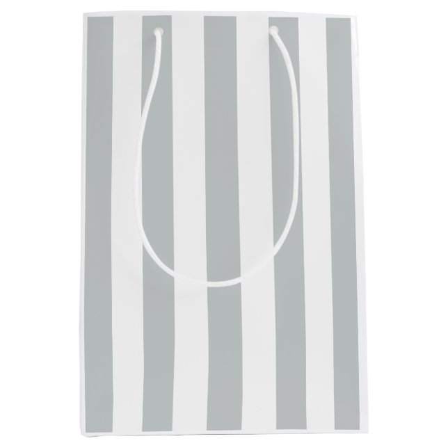 Change Grey Stripes to  Any Colour Click Customize Medium Gift Bag (Front)