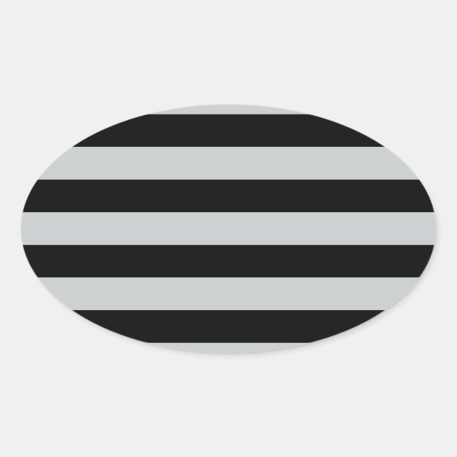 Change Grey Stripes to  Any Colour Click Customize Oval Sticker (Front)
