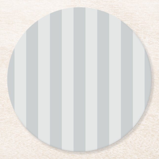 Change Grey Stripes to  Any Colour Click Customize Round Paper Coaster (Front)