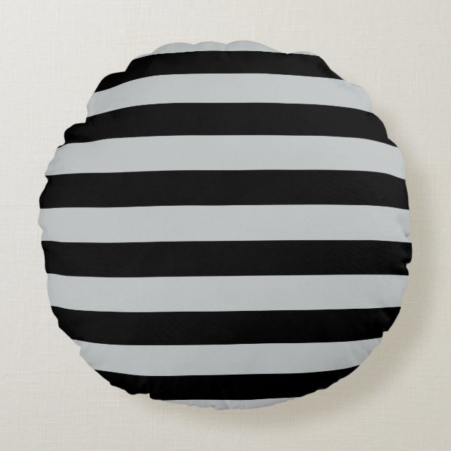 Change Grey Stripes to  Any Colour Click Customize Round Pillow (Front)