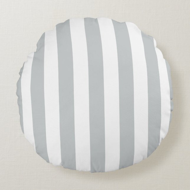 Change Grey Stripes to  Any Colour Click Customize Round Pillow (Front)
