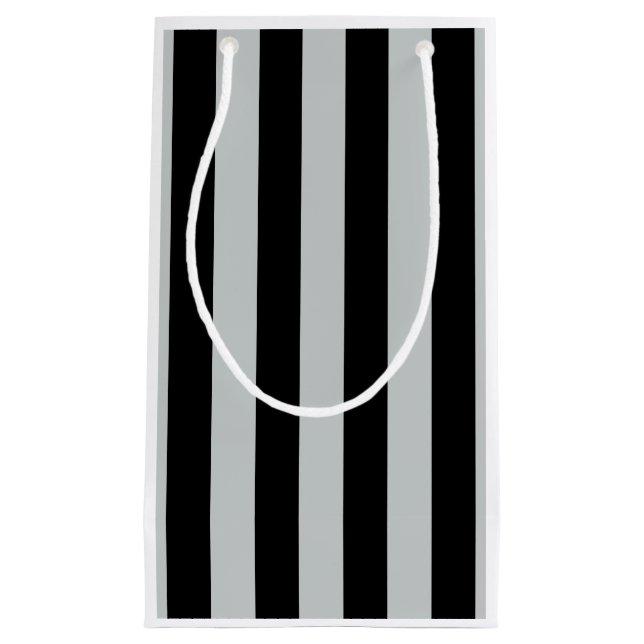Change Grey Stripes to  Any Colour Click Customize Small Gift Bag (Front)