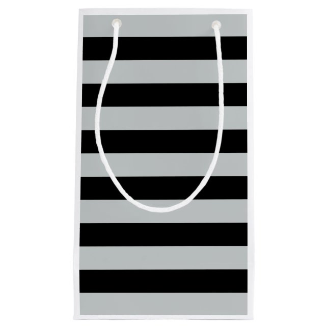 Change Grey Stripes to  Any Colour Click Customize Small Gift Bag (Front)