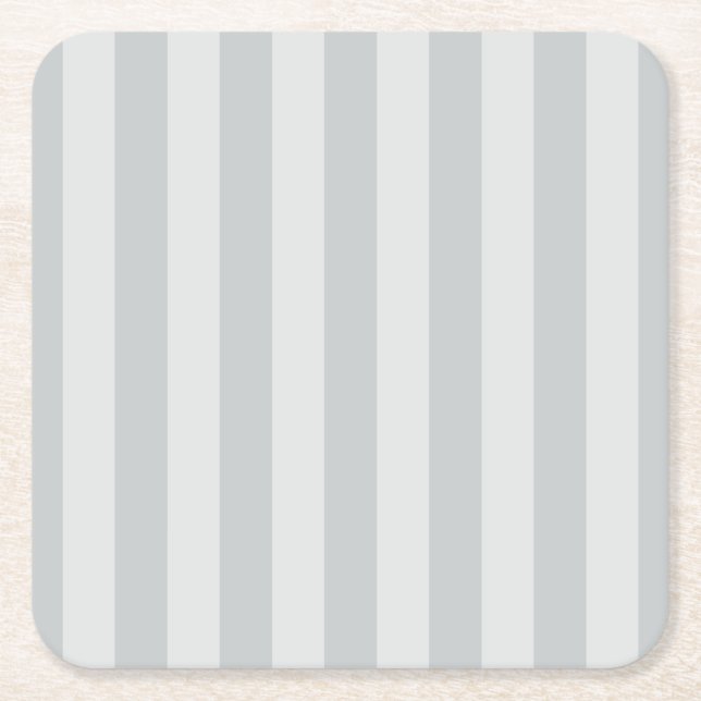 Change Grey Stripes to  Any Colour Click Customize Square Paper Coaster (Front)