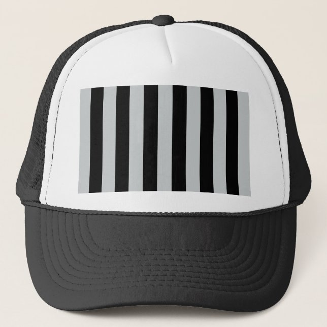 Change Grey Stripes to  Any Colour Click Customize Trucker Hat (Front)