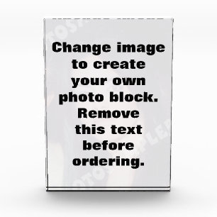 Change image and make your own personalized photo block