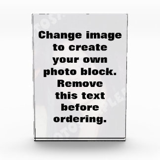 Change image and make your own personalized photo block
