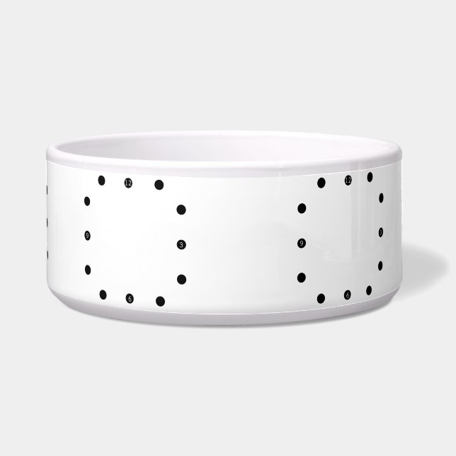 Change Image Minimalistic Black & White Pet Bowl (Front)