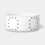 Change Image Minimalistic Black & White Pet Bowl<br><div class="desc">Change Image Minimalistic Black & White Pet Bowl Leave the bowl black and white or add an image of your choice to replace the dots. This is a template for you to place your own images. I have placed 6 images. Click on the "Personalize" button & a list of each...</div>