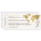 Change in Plans World Map Boarding Ticket Wedding