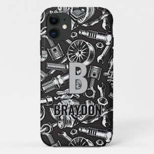 Change Initial, Add (delete) Name, Auto Car Parts iPhone 11 Case