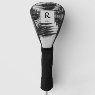 Change Initial, Add (delete) Name, Black Brush     Golf Head Cover