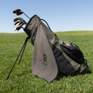 Change Initial, Add (delete) Name, Chequered Plate Golf Towel