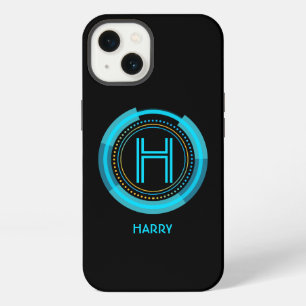 Change Initial, Add (delete) Name, Futuristic Tech iPhone 13 Case