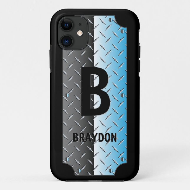 Change Initial, Add (delete) Name, Shiny Metallic Case-Mate iPhone Case (Back)