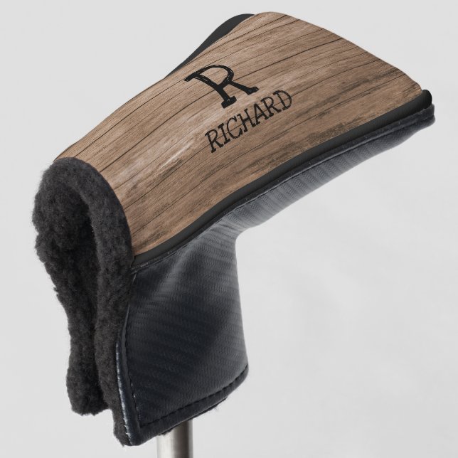 Change Initial, Add (delete) Name, Wood Wall Board Golf Head Cover (3/4 Front)