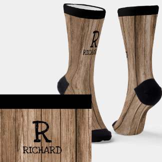 Change Initial, Add (delete) Name, Wood Wall Board Socks