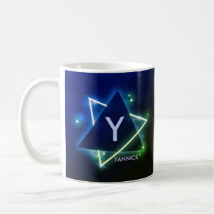 Change Initial Add Name Blue Space Angle X Y Z Coffee Mug