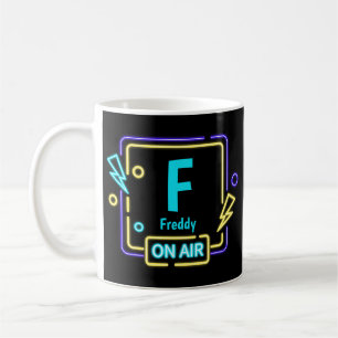 Change Initial Add Name Blue Yellow On Air E F G H Coffee Mug