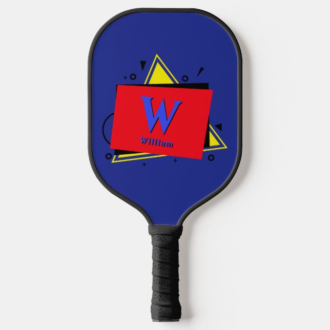Change Initial, Add Name Geometric Layers Pickleball Paddle (Front)