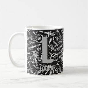 Change Initial Add Name H I J K L M N   Car Parts Coffee Mug