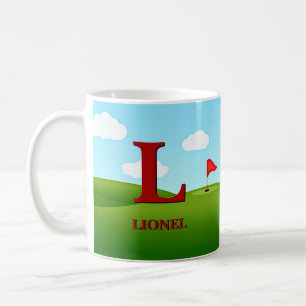 Change Initial Add Name H I J K L M N  Golf Green Coffee Mug