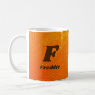 Change Initial Add Name Orange Yellow F G H I j K  Coffee Mug