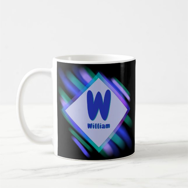 Change Initial Add Name, Soft Paint - W X Y Z Coffee Mug (Left)