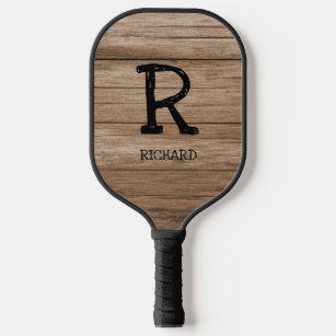Change Initial, Add Name, Wooden Floor Pickleball Paddle