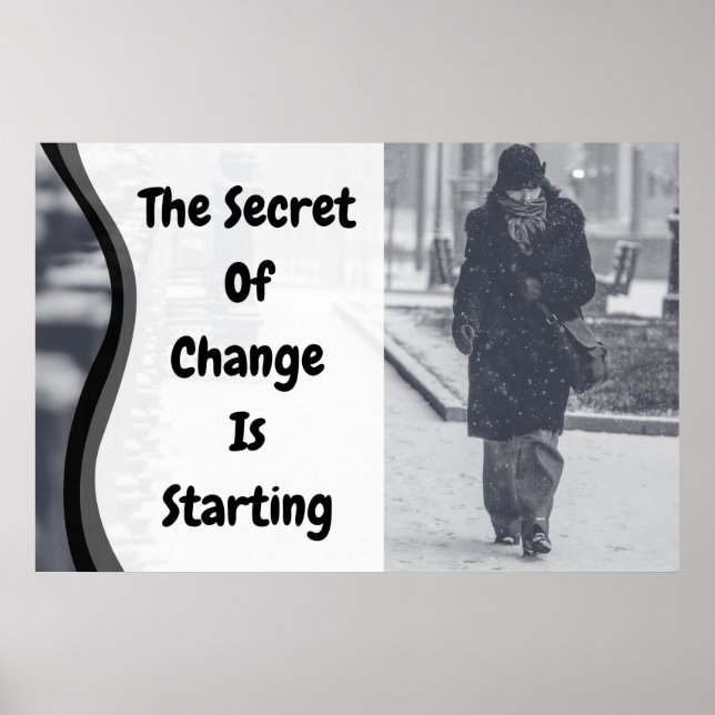 "Change" Inspirational Wall Art Poster (Front)