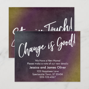 Change is Good Multicolored Grunge Announcement