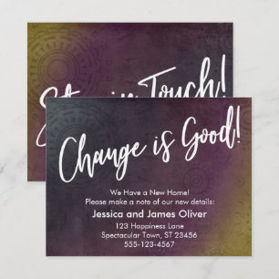 Change is Good! Multicolored Grunge Burst Card