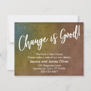 Change is Good! Textured, Orange Graphic Card