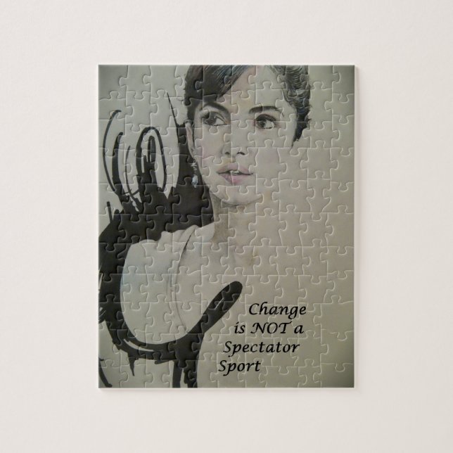 Change is Not a Spectator Sport Art Print Jigsaw Puzzle (Vertical)