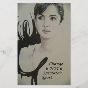 Change is Not a Spectator Sport Art Print Stationery