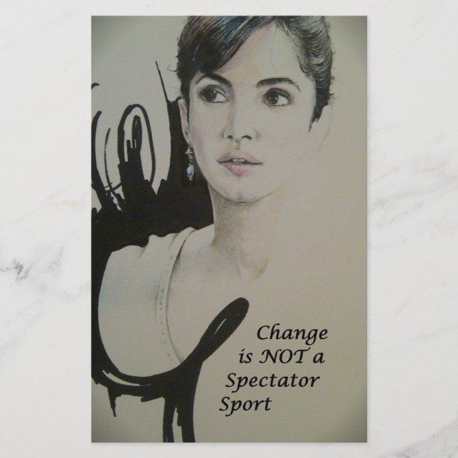 Change is Not a Spectator Sport Art Print Stationery (Front)