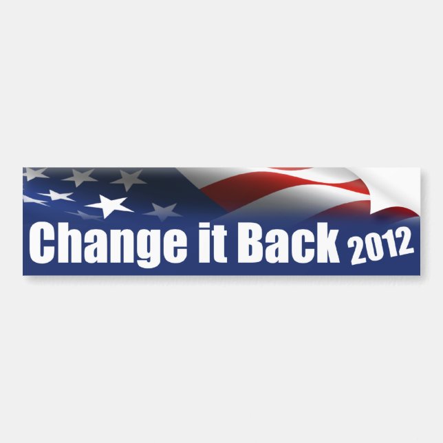 Change It Back 2012 Bumper Sticker (Front)
